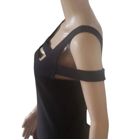 Frederick's of Hollywood Jumpsuit Size Large Black Flare Leg Playsuit Catsuit - Picture 6 of 12